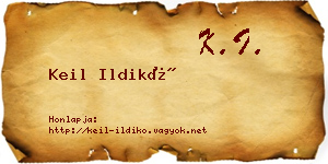 Keil Ildikó névjegykártya