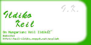 ildiko keil business card